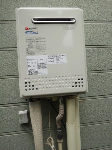 新潟県加茂市  エコジョーズガス給湯器交換工事　ノーリツGT-C2452SAWX-2BL